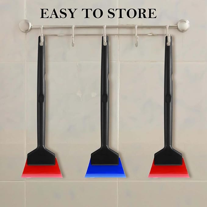 3Pcs Window Tint Squeegee, Rubber Mini Squeegee with Anti Slip Handle, All Purpose Vinyl Wrap Tool Kit for Car Corner Window Windshield Glass Mirror