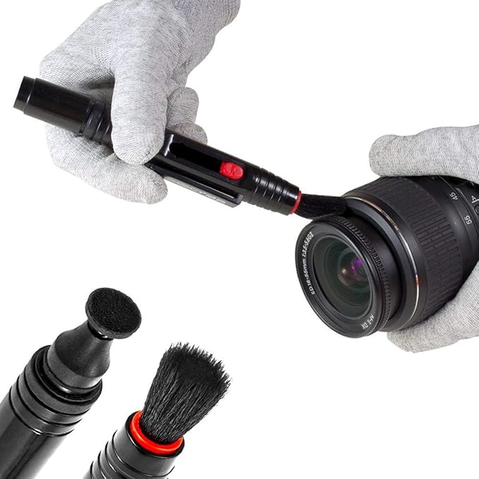 VSGO Professional Camera Lens Cleaning Kit for Canon, Nikon, Sony, Pentax DSLR Lenses - Includes Lens Pen, Air Blower, and Fluid (Blue)