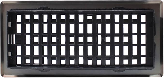 Decor Grates (4-Pack) AJH410-RB Oriental Floor Register, 4x10 Inches, Rubbed Bronze Finish