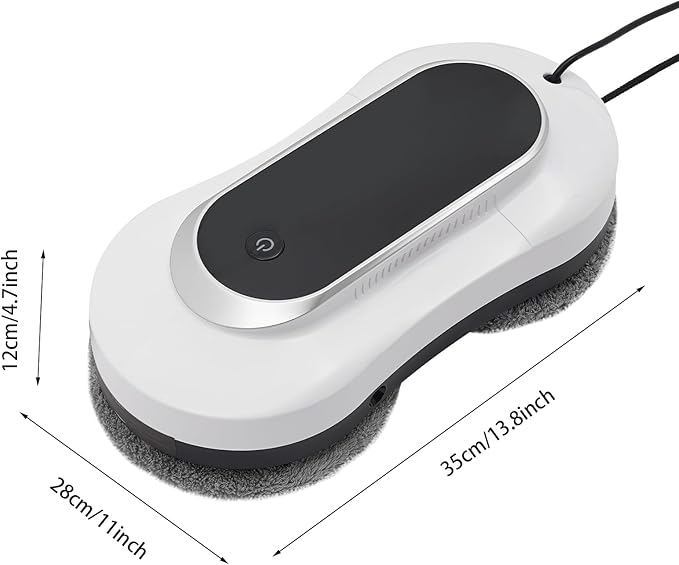 Window Cleaning Robot with Remote Control, Robot Window Cleaner w/Double-Side Water Spray, Automatic Plan Path and Recognize Border, Smart Window Vacuum for Interior/Exterior Windows Tiles Glass Door