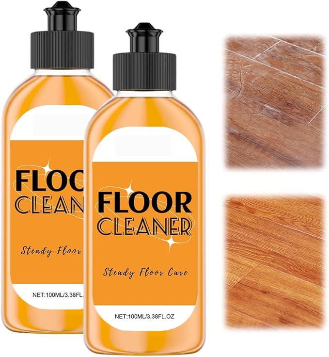 Hardwood Floor Cleaner, 2026 New Household Hardwood FloorCleaner for Mopping Home, Bathroom, Kitchen,Wood Floor Cleaners for Mopping Wood, Tile, Marble (2PC B)