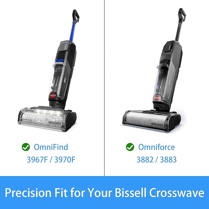 Replacement Parts Kit for Bissell Crosswave Omniforce/OmniFind | Compatible with Bissell Vacuum Models: Omniforce (3882/3883) & OmniFind (3967F/3970F)