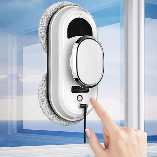 Window Cleaner Robot, Smart Cleaning Robot with 2800Pa Strong Suction, Glass Vacuum Robot with Remote Control, for Indoor/Outdoor Windows Mirror