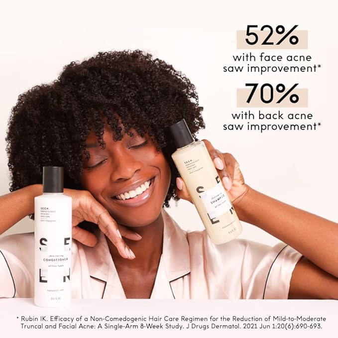 SEEN Shampoo Eco-Refill, Secented - Non-Comedogenic Hair Shampoo- Dermatologist-Developed - Safe for Sensitive, Eczema & Acne Prone Skin