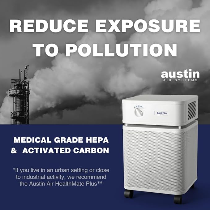 Austin Air Healthmate Plus, Sandstone - Powerful Air Purifier with Medical-Grade Filtration System, Eliminate Harmful Airborne Contaminants, Model B450