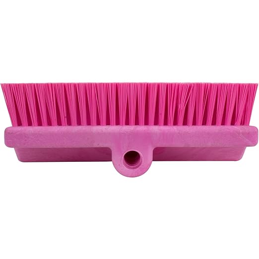 SPARTA 40423EC26 Plastic Floor Scrub Brush, Wall Brush, Equipment Brush With Nonabsorbent Bristles For Industrial Kitchens, Hospitals, Commercial Cleaning, 10 Inches, Pink, (Pack of 2)