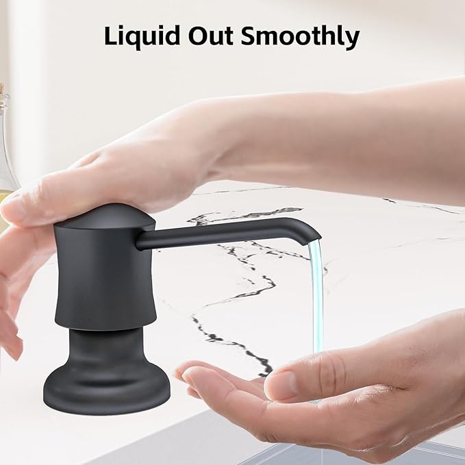SAMODRA Kitchen Soap Dispenser Refill from The Top Countertop Kitchen Bathroom Soap Dispenser with 12 OZ Bottle