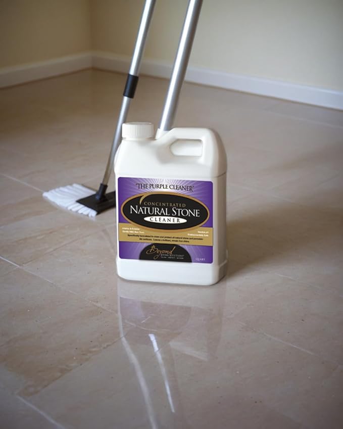 Stone Cleaner – pH-Balanced, Sealer-Safe Cleaner for Travertine, Marble, Limestone, Slate & More – Non-Toxic, Streak-Free Formula – 1 Gallon - Made in USA