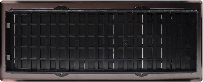 Decor Grates (4-Pack) AJH412-RB Oriental Floor Register, 4x12 Inches, Rubbed Bronze Finish