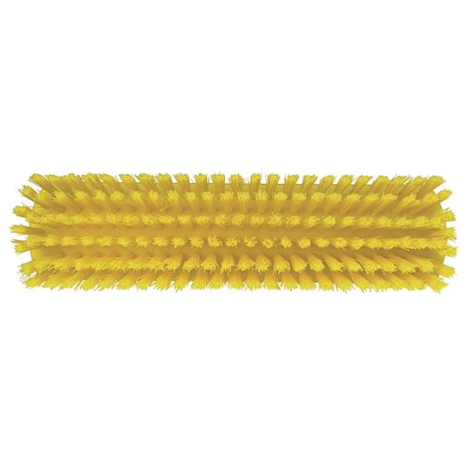 Vikan 70606 Brush,Wall/Floor Scrub,Stiff,12",PP/PBT,Yellow