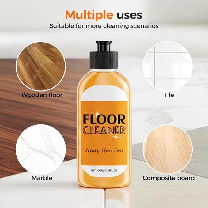 Powerful Stain Removing Floor Cleaner - All-Surface Acid Free Concentrated Formula Enzyme Floor Cleaner for Mopping & Spraying Hardwood, Tile, Vinyl & Laminate Floors | Pet-Safe & Streak-Free (6PCS)
