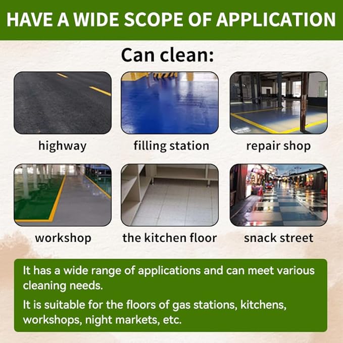 Heavy Duty Degreaser for Concrete & Garage Floors – Fast-Acting Oil Stain Remover for Driveways, Auto Shops, Kitchens | Industrial Strength, Safe on Tile, Stone, Cement (1 KG)