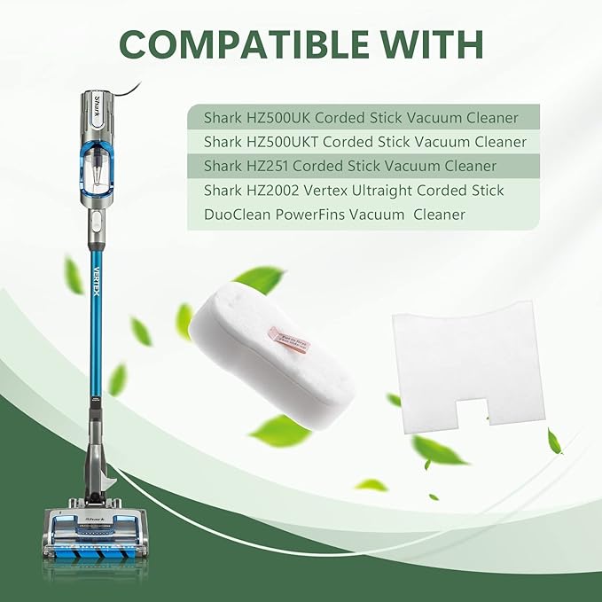 CERO Filter Replacement for Shark Duo Clean, Compatible with HZ2002 Vertex DuoClean HZ2000 HZ251 HZ602 HH200 HH202, Compared to Part XFFKHZ2000 XPMFHZ2000, 4 Pack