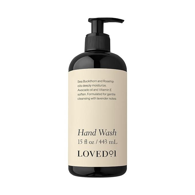 Loved01 Hand Wash, John Legend Skincare, Liquid Hand Soap, Gentle & Hydrating, Cruelty-Free, Oprah's Favorite Things, Formulated with Nourishing Oils & Soft Lavender, 15 oz