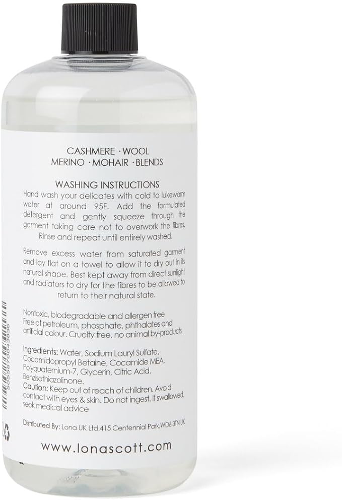 Cashmere, Wool & Delicates Shampoo Detergent 42 Loads. Made in U.S.A (Scentless)