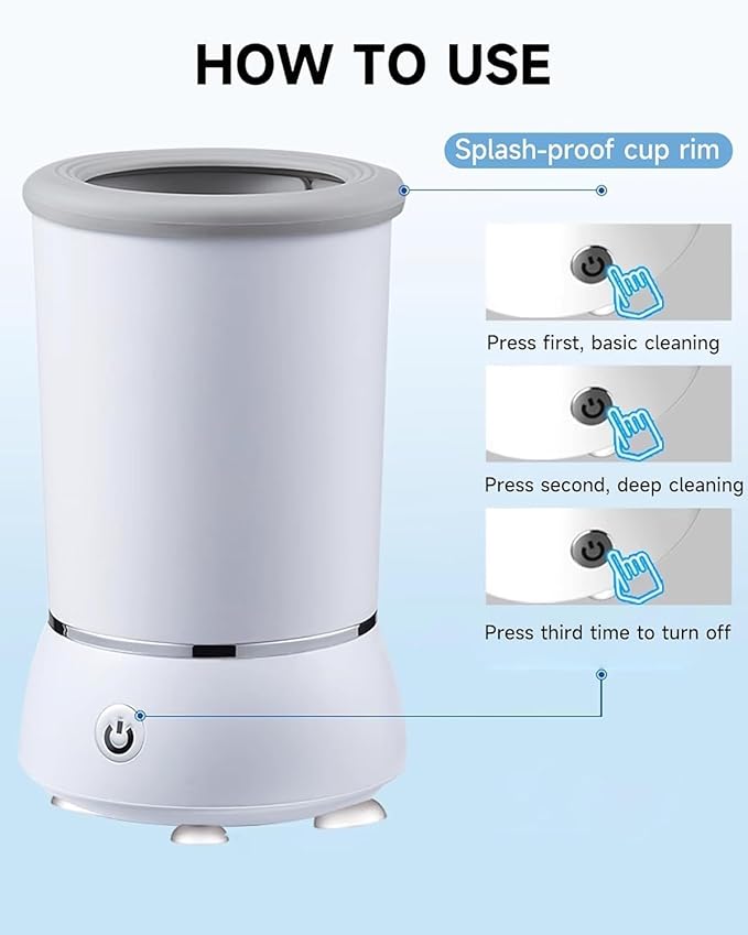 Automatic Dog Paw Cleaner for Dogs，Electric Dog Foot Paw Washer Cup and Massager，2 Speeds for Thorough Cleaning and USB Rechargeable,Pet Paw Feet Cleaner for Small Medium Dogs Cats (Blue)