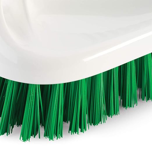 Libman Commercial 57 Power Scrub Brush, Polypropylene, 7" x 2.5" scrubbing Surface, Green and White (Pack of 6)