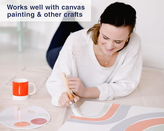 Zibra Square Paint Brush for Painting Murals, Details, Narrow Trim and Windows, 1-inch, Artist Brush
