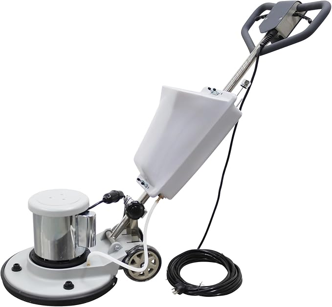 220V Stone Ground Grinding and Polishing Machine with 12L Water Tank for Stone Floors Cement Floors and Epoxy Diamond Floors Leveling and Slag removal 1.8KW