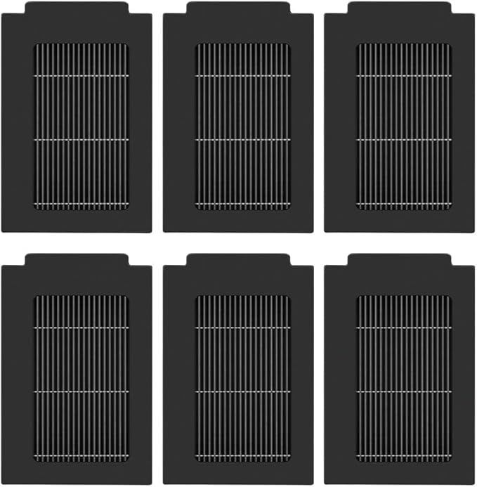 6 Pack Replacement HEPA Filters for ECOVACS for DEEBOT T50 Max High Efficiency 99.9% Dust Particle Filtration Easy Install Maintains Optimal Vacuum Performance