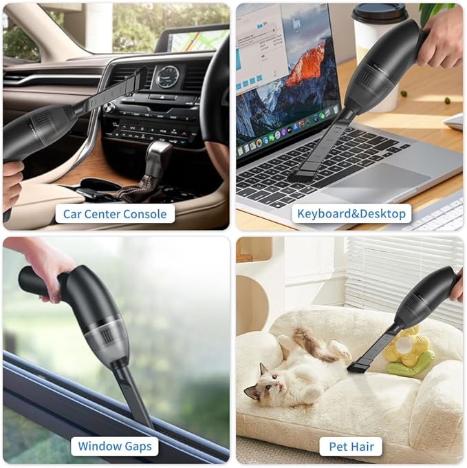4.3Kpa Keyboard Vacuum Cleaner Portable Computer Vacuum Handheld Vacuum Cleaner Cordless Dust Cleaner for Car Sewing Machine Pet Hairs Crumbs Laptop Desktop Piano