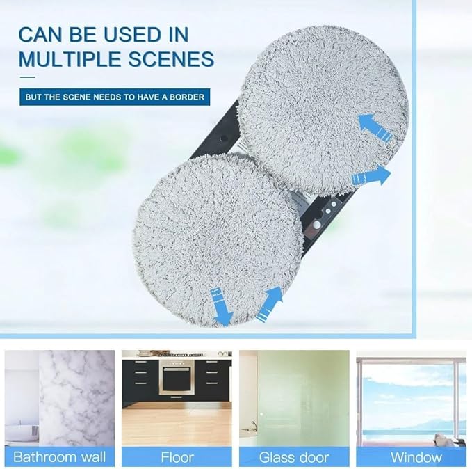 Window Cleaner Robot, Smart Cleaning Robot with 2800Pa Strong Suction, Glass Vacuum Robot with Remote Control, for Indoor/Outdoor Windows Mirror