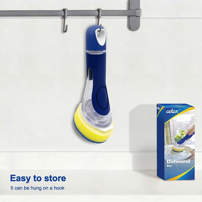 CELOX Dishwand, Dish Scrubber with Soap Dispenser for Kitchen Sink