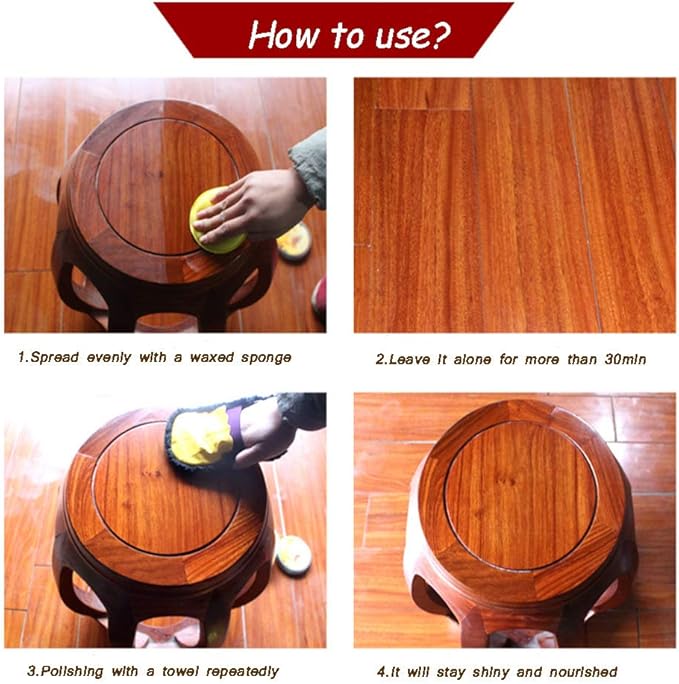TooGet Wood Seasoning Beeswax Furniture Polish & Restoration Care Beeswax, Suit for Woods & Furniture, Bamboo, Wooden Surfaces, Wood Polish Protection - 7OZ