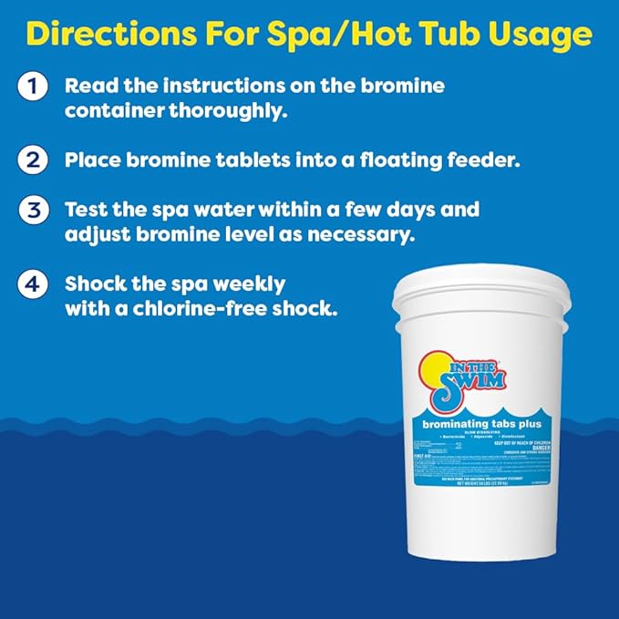 In The Swim Bromine Plus and Chlorine-Free Shock Bundle: Includes 8 Pound Bucket of Bromine Plus and 12 x 1 Pound Bags Chlorine-Free Shock - Effective Low Odor Alternative