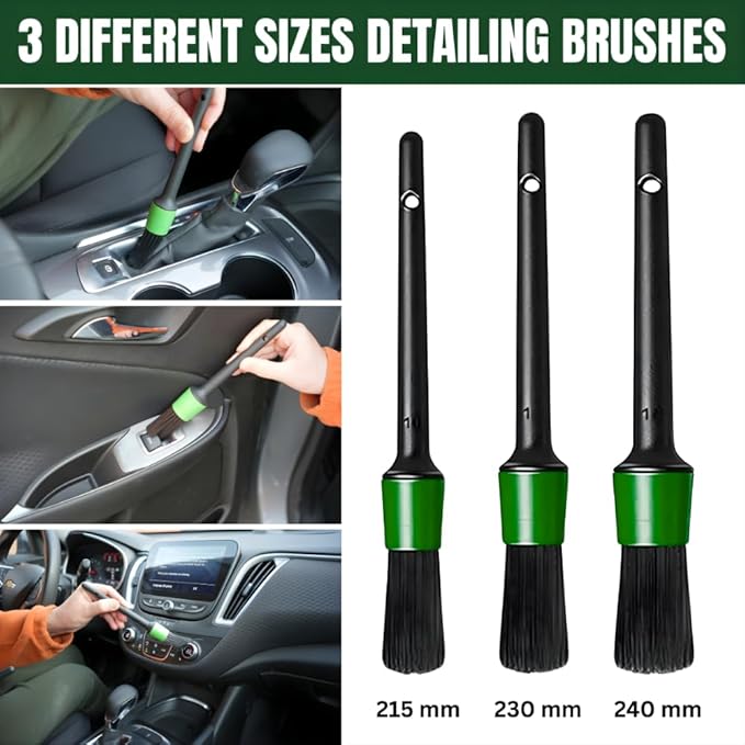 26 Pcs Car Detailing Kit – Complete Interior & Exterior Car Cleaning Kit with Drill Brush Attachments, Detailing Brushes, Wheel & Tire Brush, Microfiber Towels, Wash Mitt, Pet Hair Remover