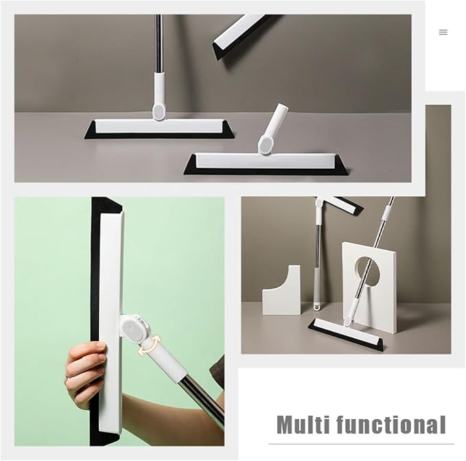 Household Glass Squeegee Window Cleaning Tool Extendable Handle Multipurpose Window Wiper for Home and Bathroom Glass Surfaces Accessory