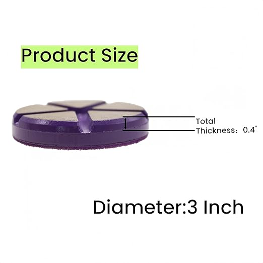 Hybrid Ceramic Transitional Diamond Polishing Pucks for Concrete Terrazzo Floor, 3 Inch Hook and Loop Aggressive Floor Grinding Discs, 30# 3PCS