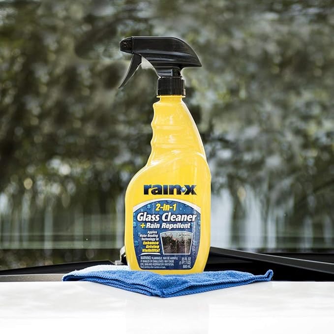 Rain-X 5071268-4PK Glass Cleaner + Rain Repellent, 23 oz. (Pack of 4)