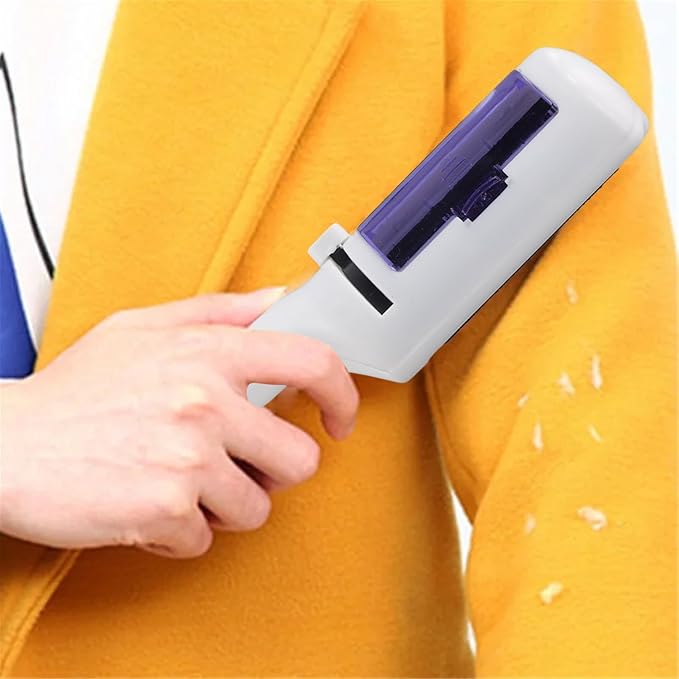 Double-Sided Rotating Lint Brush Clothes and Upholstery, Pet Hair Removal with for Compact Portable Design, Purple (2-Pack)