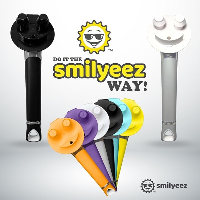The Original Smiling Handle with Soap Dispensing for Scrub Daddy (Reg. TM) Sponge and Scrub Moji Sponge (Black)