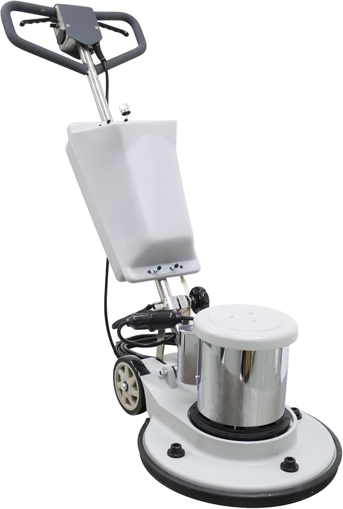 1.8KW Stone Ground Grinding and Polishing Machine Walk-Behind Concrete Floor Polisher with 17" Chassis Diameter Dust-free System with 12L Water Tank for Marble Granite Terrazzo 175RPM 110V