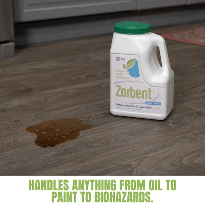 Liquid Spill Kit | 16X More Absorbent than Clay, Commercial-Grade Vomit, Urine, Oil, All Liquids Spill Powder, Reusable