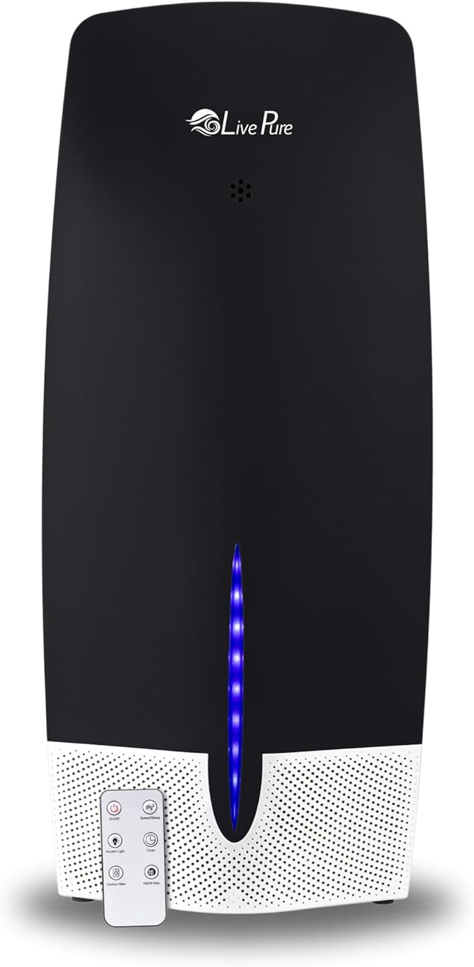 LivePure Air Purifier w/Granular Carbon Insert, LP470THP-BLK, Black