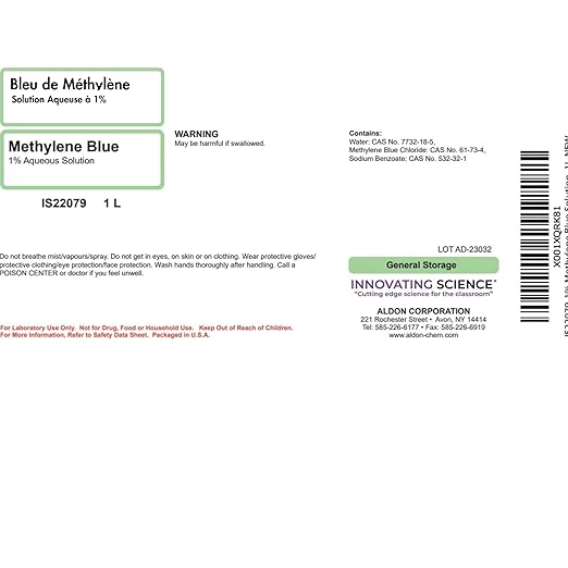 1% Methylene Blue Solution, 1L - The Curated Chemical Collection