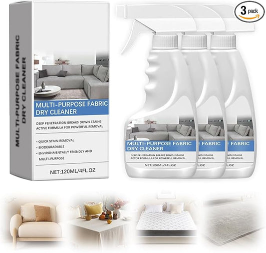 Fabric Sofa Cleaner, Carpet & Upholstery Stain Cleaner Spray Expert Stain and Odor Remover – Pet & Kid Safe Rug Cleaner, Fast-Drying, Formula for Carpets, Rugs & Fabric (3PCS)
