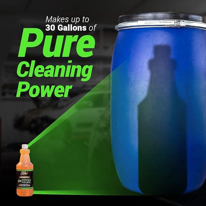 Fuller Brush 2X Power Fulsol Degreaser – Removes Grease, Oil, Grime & Stains – All Purpose Oil, Grease & Grime Cleaner For Bike, Automotive, Grill, Bathroom & Kitchen – Makes 30 Gallons (Pack of 6)