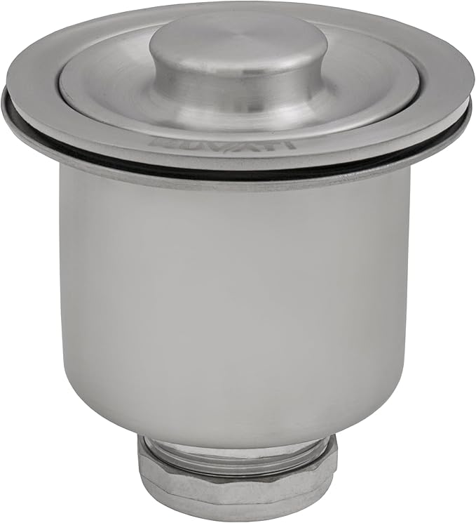 Ruvati Deep Basket Strainer Drain for Kitchen Sinks All Metal with Stopper 3-1/2 inch - Stainless Steel - RVA1027ST