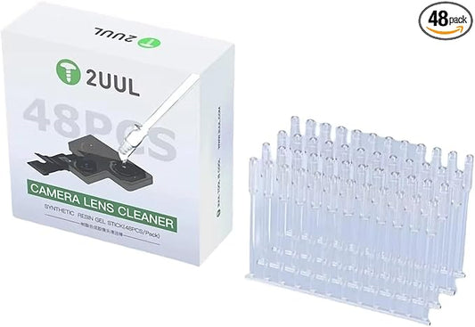 Portable Mobile Phone Camera Lens Cleaner Resin Synthetic Stick Dust Fingerprint Removal Stick for Phone Camera Lens Screen Cleaning Tool,48Pcs/Box