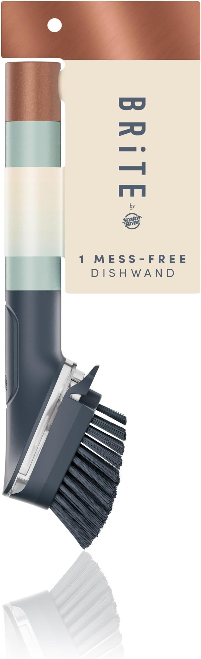 Brite by Scotch-Brite Limited Edition Mess-Free Dishwand, Sleek and Stylish Dish Brush with Soap Dispenser Handle