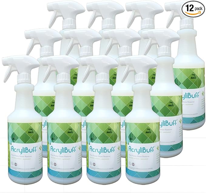 Acrylibuff Spray On Gloss Restorer Spray Buff Quart - Case of 12…