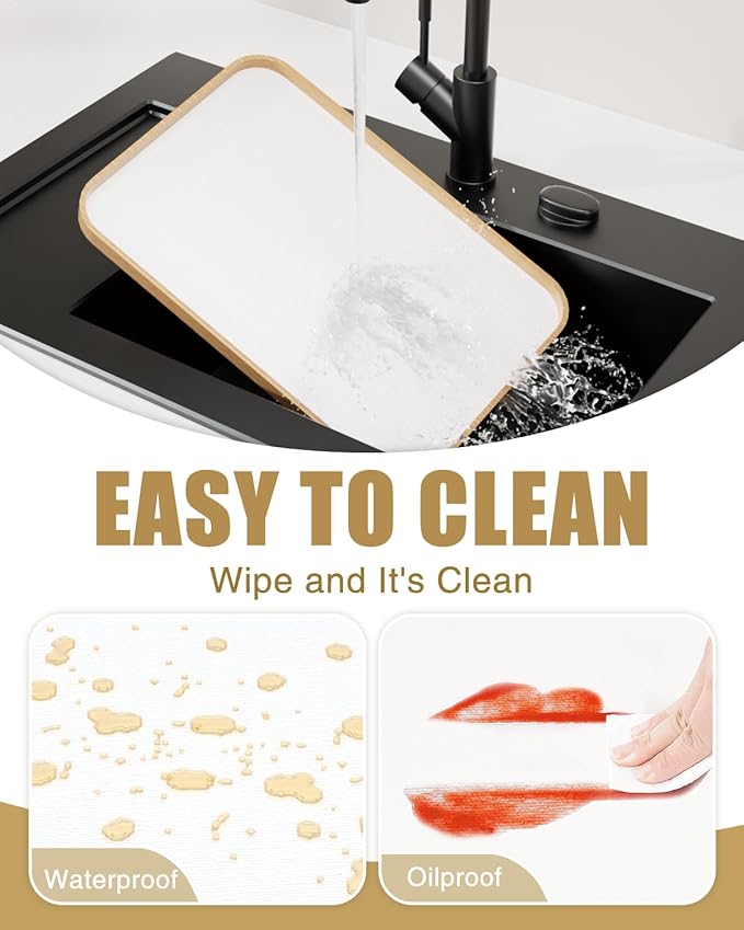 Shelf Liners for Kitchen Cabinets Non-Adhesive, Non-Slip Thickened Shelf Paper Waterproof Washable for Drawer Dresser Pantry Shelve Bathroom Protector Liner