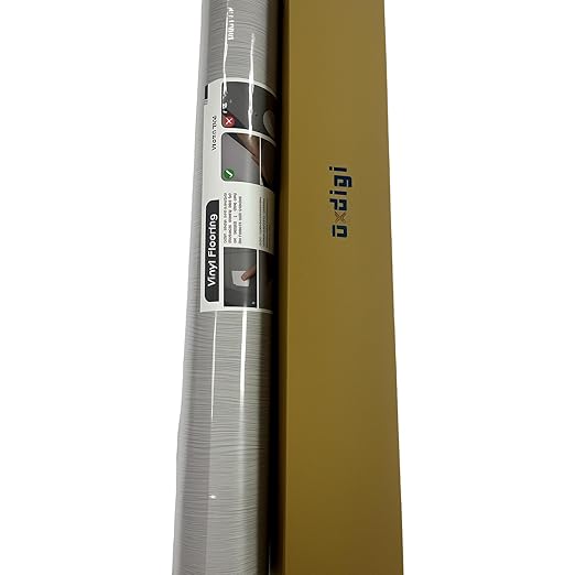 Oxdigi Peel and Stick Vinyl Flooring Roll 23"x 196"/32 Sq.Ft, Thicken Self Adhesive Vinyl Floor Tiles Wood Plank Flooring Waterproof Wear-resistant for any Room, Easy DIY Floor Coverings, White-Washed