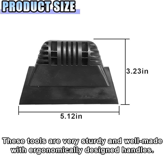 Small Squeegee, PPF Window Tint Squeegee, Rubber Non-Slip Handle Tint Squeegee, Multifunctional Wrap Scraper for Window Cleaning, Shower Glass Door, Car Windshield (Black)