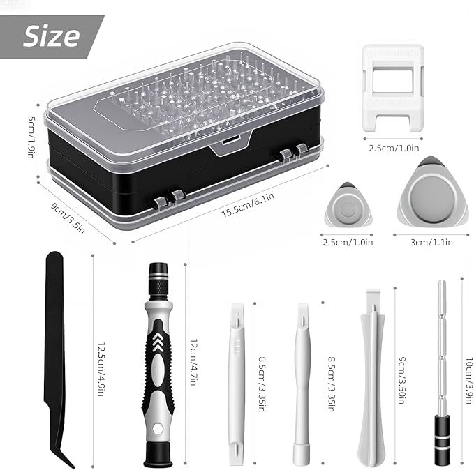 115-in-1 Precision Screwdriver Set, Micro Magnetic Repair Tool Kits,Mini Screwdriver Set,Professional Electronic Tools Kit for iPhone, MacBook, Computer, Laptop, PC, RC, PS4, Xbox, Eyeglasses, Watch