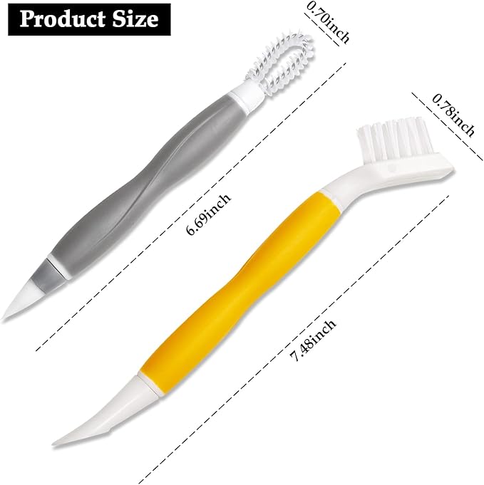 Grout Cleaning Brush Set 2 Pack Crevice Detail Cleaner Brush Multi-Purpose Scrub for Cleaning Bottle Cup Lid, Dish, Tile, Sink, Drain, Shower Room, Window Groove, Door Track, Floors